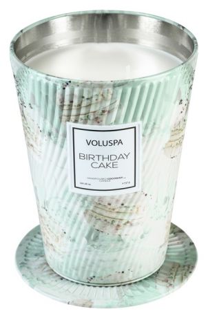 Ароматическая свеча Birthday Cake: свеча в металлическом ведерке с 2 фитилями 737г