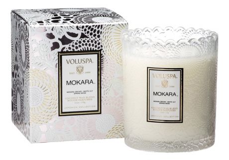 Ароматическая свеча Mokara (орхидея и белая лилия): свеча в подарочной упаковке 176г