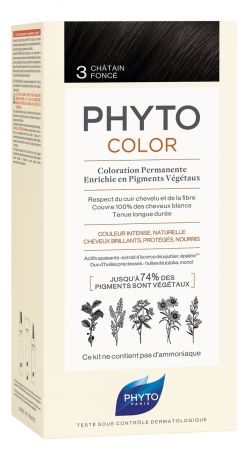 Краска для волос Phyto Color: 3 Темный шатен