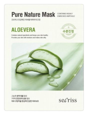 Тканевая маска для лица Secriss Pure Nature Mask Pack Aloevera 25мл