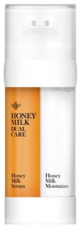 Средство для лица 2 в 1 медовая сыворотка и увлажняющий молочный крем Honey Milk Drop Dual Care 2*30г