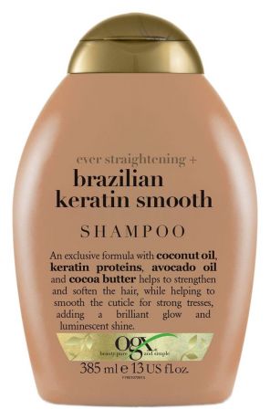 Разглаживающий шампунь для волос Ever Straightening+ Brazilian Keratin Therapy Shampoo 385мл