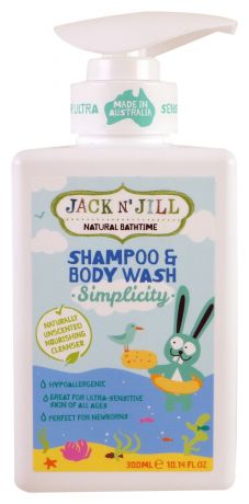 Шампунь и гель для душа Natural Bath Time Simplicity Shampoo & Body Wash 300мл (нейтральный)