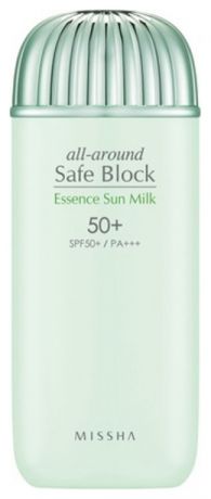 Солнцезащитное молочко для лица и тела All Around Safe Block Essence Sun Milk SPF50+ PA+++: Молочко 70мл