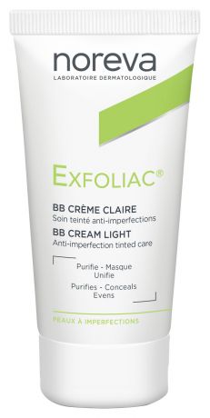 Тональный BB крем для проблемной кожи лица Exfoliac Anti-Imperfections Treatment 30мл: Light Tinted