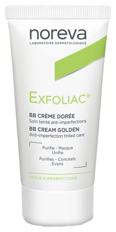 Тональный BB крем для проблемной кожи лица Exfoliac Anti-Imperfections Treatment 30мл: Golden