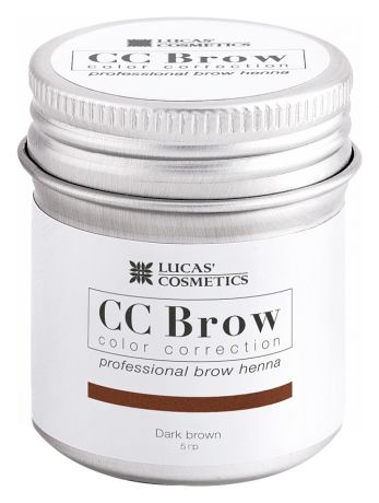 Хна для окрашивания бровей CC Brow Color Correction Professional Brow Henna Dark Brown: Хна 5г