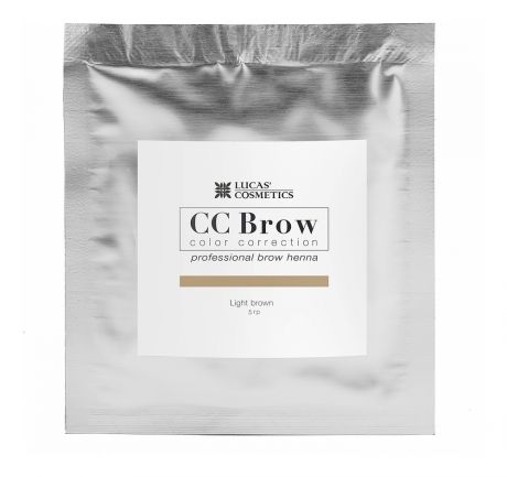 Хна для окрашивания бровей CC Brow Color Correction Professional Brow Henna Light Brown: Хна 5г (саше)