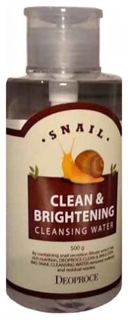 Вода очищающая для лица с улиточным муцином Clean & Brightening Collagen Snail Cleansing Water 500г