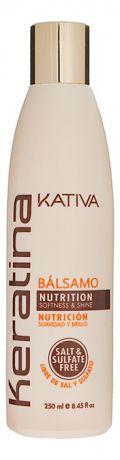 Укрепляющий бальзам-кондиционер для волос с кератином Keratina Nutrition Balsamo 250мл: Бальзам-кондиционер 250мл