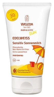 Солнцезащитный крем для младенцев и детей Baby & Kids Sun Edelweiss Sensitive Sun Milk SPF30 150мл