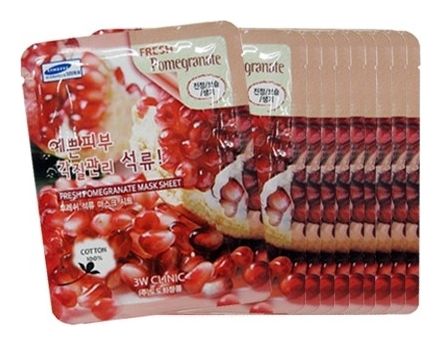 Тканевая маска для лица с экстрактом граната Fresh Pomegranate Mask Sheet: Маска 10*23г