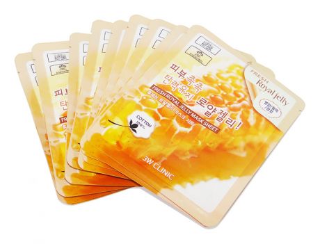 Тканевая маска для лица с медом и маточным молочком Fresh Royal Jelly Mask Sheet: Маска 10*23г