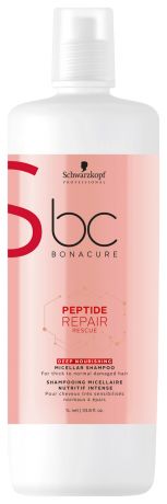 Питательный мицеллярный шампунь для волос BC Peptide Repair Rescue Deep Nourisning Micellar Shampoo: Шампунь 1000мл