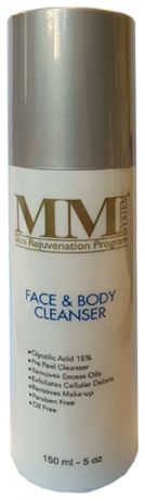Очищающий гель-пилинг для лица и тела с гликолевой кислотой Face & Body Cleanser Gel 15%: Гель-пилинг 150мл