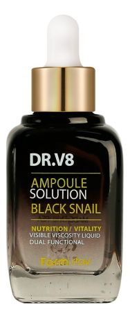 Сыворотка для лица с муцином черной улитки DR.V8 Ampoule Solution Black Snail 30мл