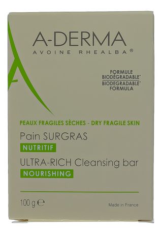 Ультраобогащенное косметическое мыло твердое на безмыльной основе для раздраженной кожи Nourishing Ultra-Rich Cleansing Ba...