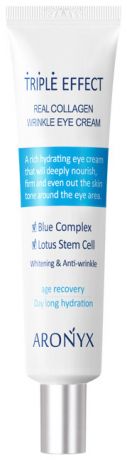 Крем для кожи вокруг глаз Тройной эффект с морским коллагеном Aronyx Triple Effect Real Collagen Wrinkle Eye Cream 40мл