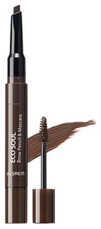 Тушь-карандаш для бровей Eco Soul Brow Pencil & Mascara 0,2г/2,5мл: 03 Dark Brown