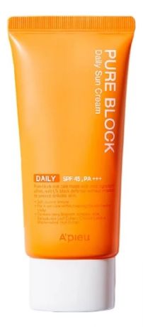 Солнцезащитный крем для лица Pure Block Natural Sun Cream Daily SPF45 PA+++ 50мл: Крем 50мл