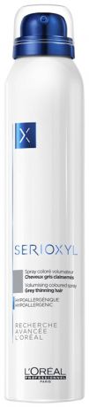 Цветной спрей-камуфляж для волос Serioxyl Volumising Coloured Spray 200мл: Gray