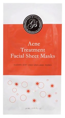 Тканевая маска для проблемной кожи лица Acne Treatment Facial Sheet Masks 6шт