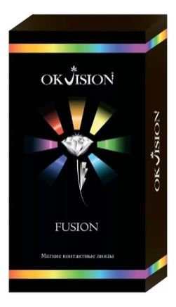 Цветные контактные линзы Fusion Colors (2 блистера): оптическая сила -2,50; цвет green 2