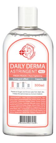 Мягкий тонер-пилинг для лица с экстрактом персика Daily Derma Eraser Toner Astringent Peach 300мл
