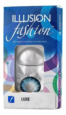 Контактные линзы Fashion Luxe (2 блистера): оптическая сила -3,00; цвет blue