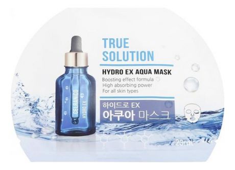 Тканевая маска для лица True Solution Hydro Ex Aqua Mask 23мл