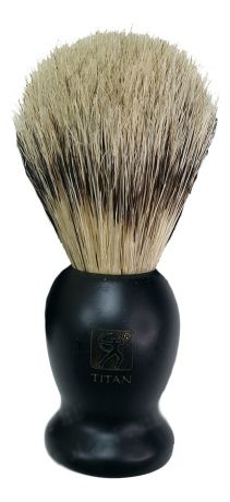 Titan 1918 Помазок для бритья арт. 105600 (щетина серебристого барсука, дерево, черный)
