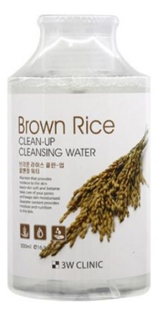 Очищающая вода для снятия макияжа с экстрактом риса Brown Rice Clean-Up Cleansing Water 500мл