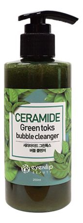 Кислородная пенка для умывания Ceramide Green Toks Bubble Cleanger 200мл