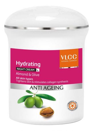 Ночной крем против старения Skin Care Anti Aging Hydrating Night Cream 50г (миндальное и оливковое масло)
