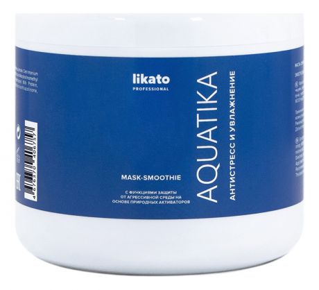 Маска-смузи баланс для волос с маслом конопли и молочными протеинами Aquatika: Маска 500мл