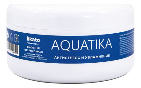 Маска-смузи баланс для волос с маслом конопли и молочными протеинами Aquatika: Маска 250мл