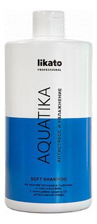 Софт-шампунь для волос с соком алоэ вера и протеинами пшеницы Aquatika: Софт-шампунь 750мл
