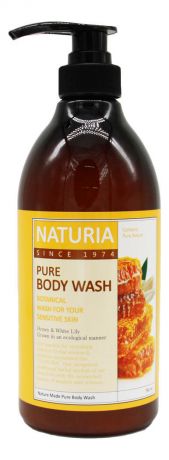 Гель для душа Мед и лилия Naturia Pure Body Wash Honey & White Lily 750мл: Гель 750мл