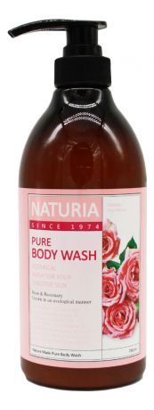 Гель для душа Роза и розмарин Naturia Pure Body Wash Rose & Rosemary 750мл: Гель 750мл