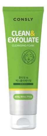 Пенка для умывания с AHA, BHA, PHA кислотами Clean & Exfoliate Cleansing Foam 120мл