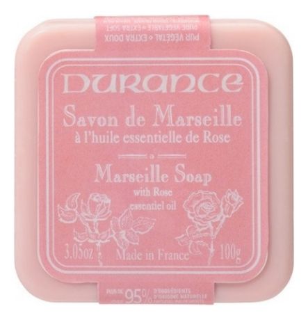 Натуральное мыло Triple Milled Marseille Soap With Rose Essential Oil 100г