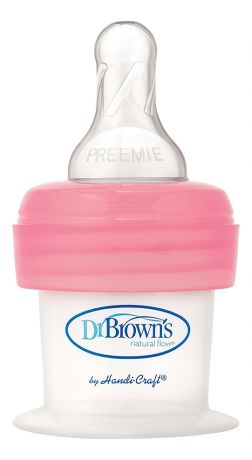 Бутылочка с соской для глубоко недоношенных детей Natural Flow First Feeders 15мл (розовая)