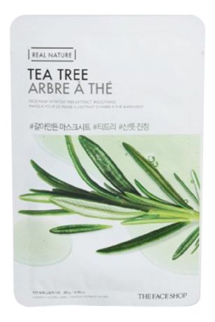 Тканевая маска для лица с экстрактом чайного дерева Real Nature Mask Tea Tree 20г