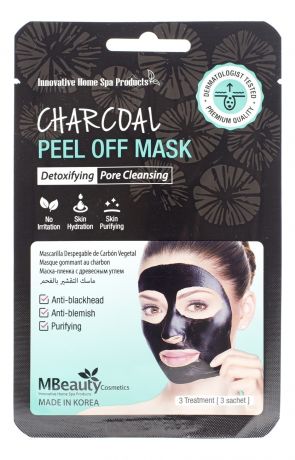 Маска-пенка для лица с древесным углем Charcoal Peel Off Mask 3*7г