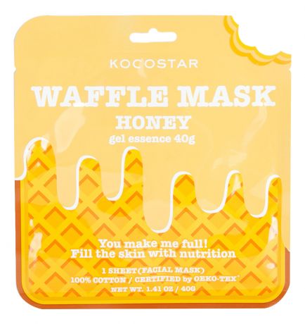 Вафельная маска для лица Медовое удовольствие Waffle Mask Honey 40г