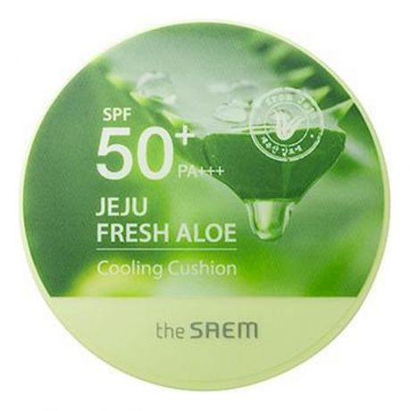 Солнцезащитный охлаждающий кушон для лица Jeju Fresh Aloe Cooling Cushion Natural Beige SPF50+ PA+++ 12г