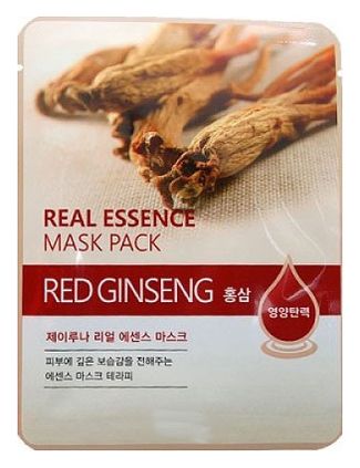 Тканевая маска для лица с экстрактом красного женьшеня Real Essence Mask Pack Red Ginseng 25мл: Маска 1шт