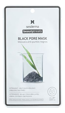 Тканевая маска очищающая для лица Beauty Treats Black Pore Mask 25мл