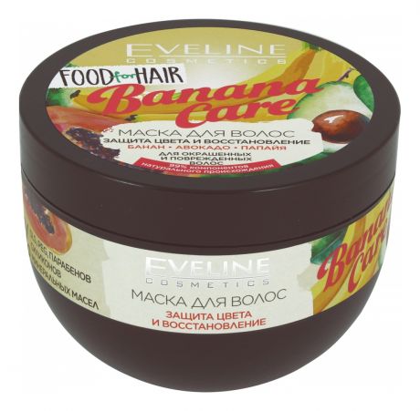 Маска для окрашенных и поврежденных волос Food For Hair Banana Care: Маска 500мл