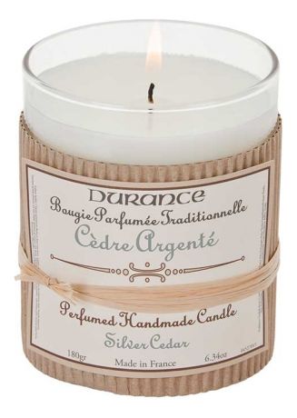 Ароматическая свеча Perfumed Handmade Candle Silver Cedar 180г (серебряный керд)